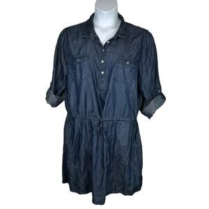 Gloria Vanderbilt Denim Shirt Dress Size XL